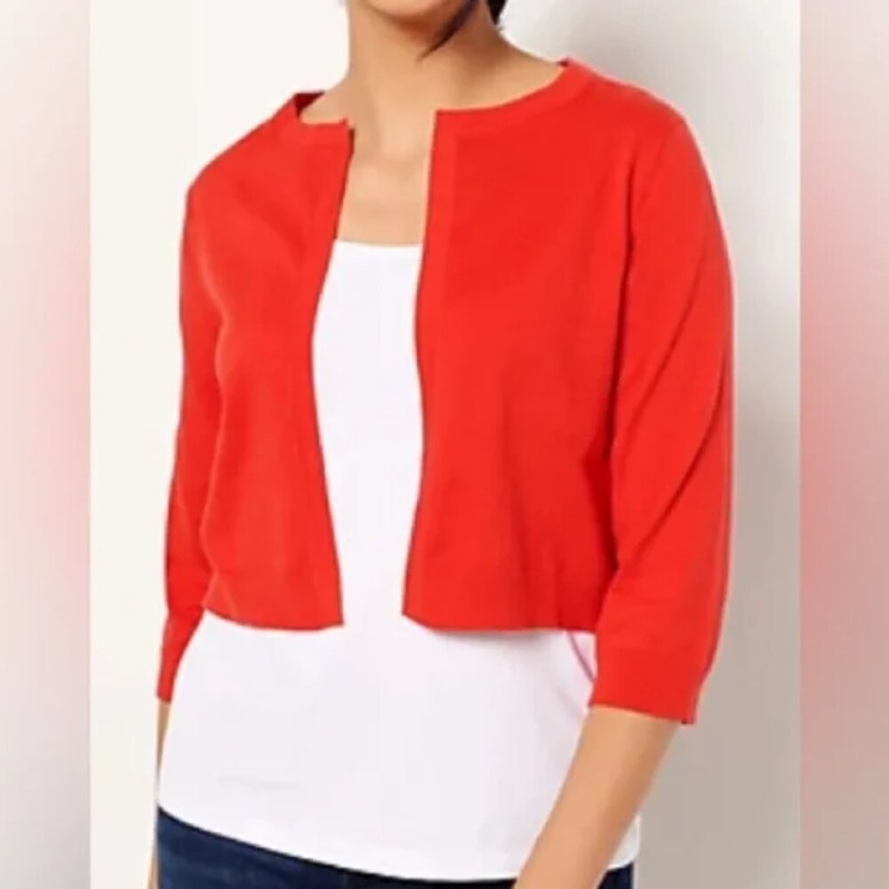 NWOT Soft x Naadam Cotton Cashmere Cropped Cardigan - Poppy